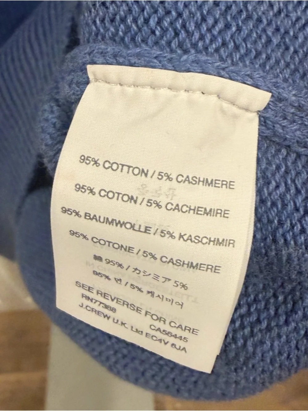 J.Crew Cotton Cashmere Quarter Zip Sweater size Medium